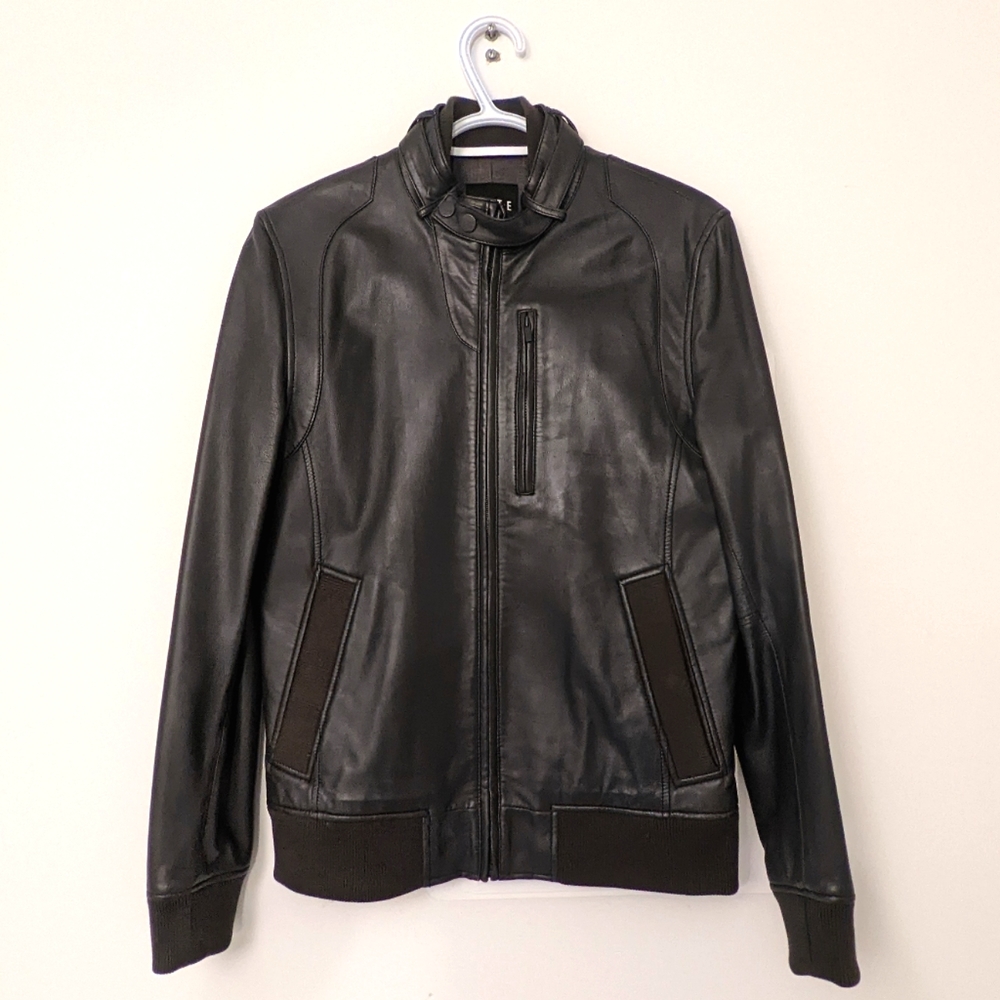 Vintage Grey Sheepskin Leather Jacket